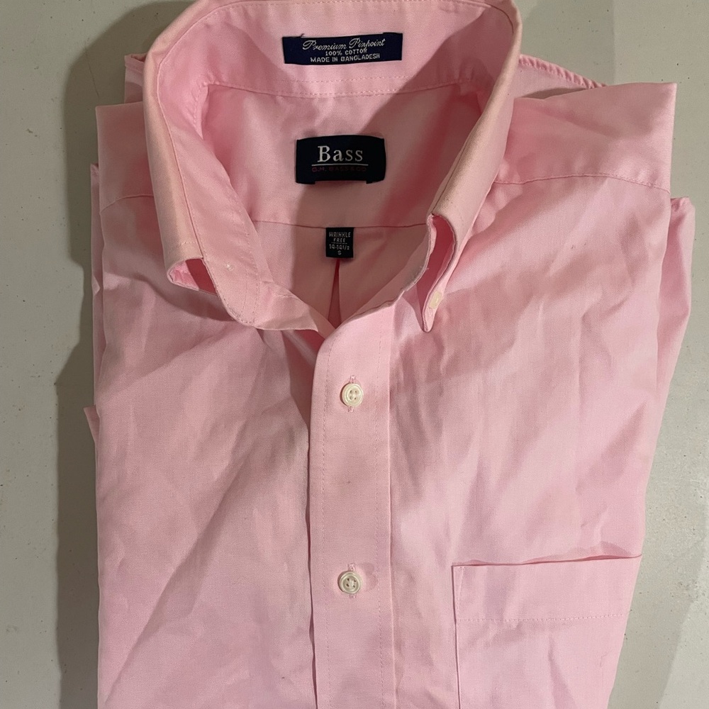 Men Bass Pink Cotton Shirt